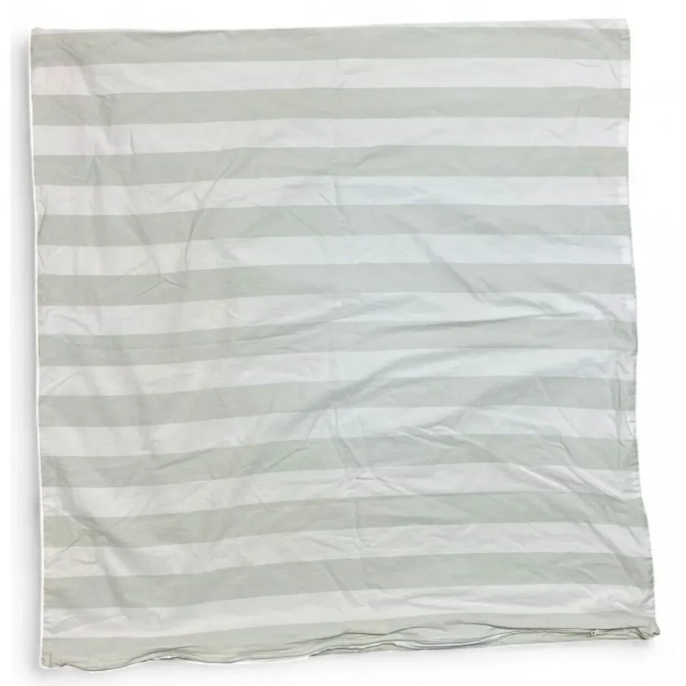 Vintage Shabby Chic Rachel Ashwell Couture Euro Sham Stripe Cotton Green 26x26